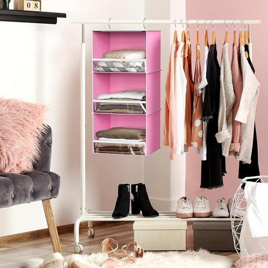 Simple Houseware 3 Shelf Hanging Closet Organizer - Image 2