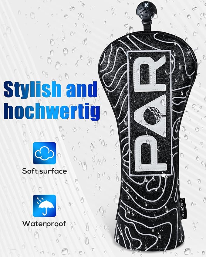Big Teeth Golf Club Covers Full Set Driver Headcover Fairway Wood Hybrid Golf - Image 5