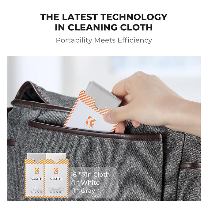 K&F CONCEPT 2 Pack Lens Cleaning Cloth | Microfiber Cleaning Cloth | Glasses - Image 6