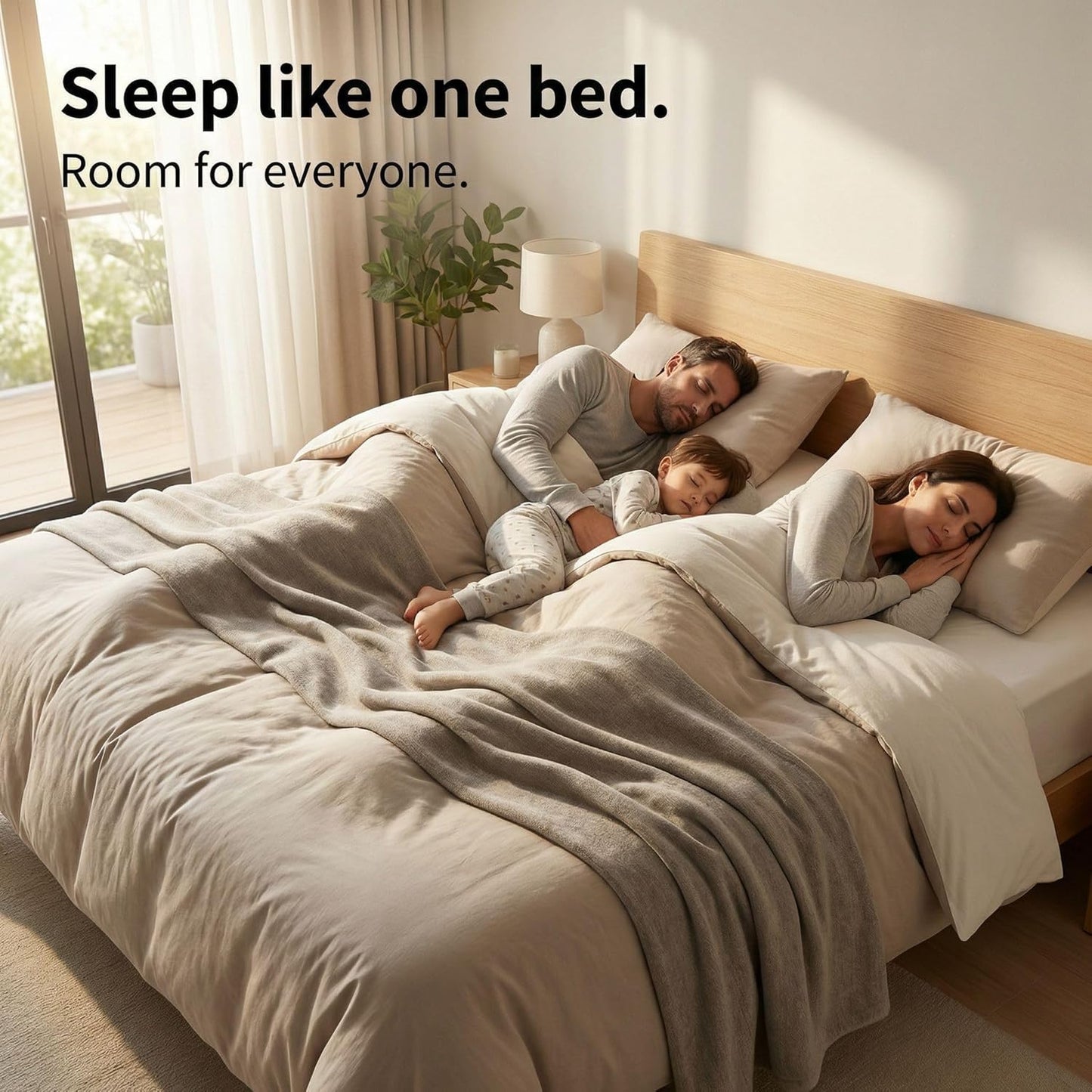 Briliantwerk Twin to King Bed Converter | No Slipping | Innovative Solution as Bed Bridge for Couples & Families | Split King Gap Filler for Adjustable Bed, Installed in < 5 Min