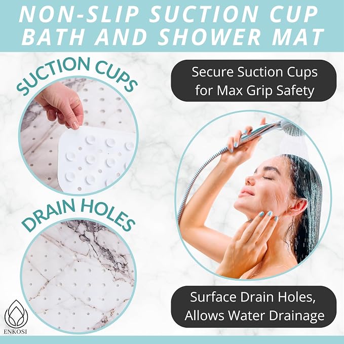 ENKOSI Bath Mat – Large 40 x 16 Inch Non-Slip Bathtub Mat - Image 3