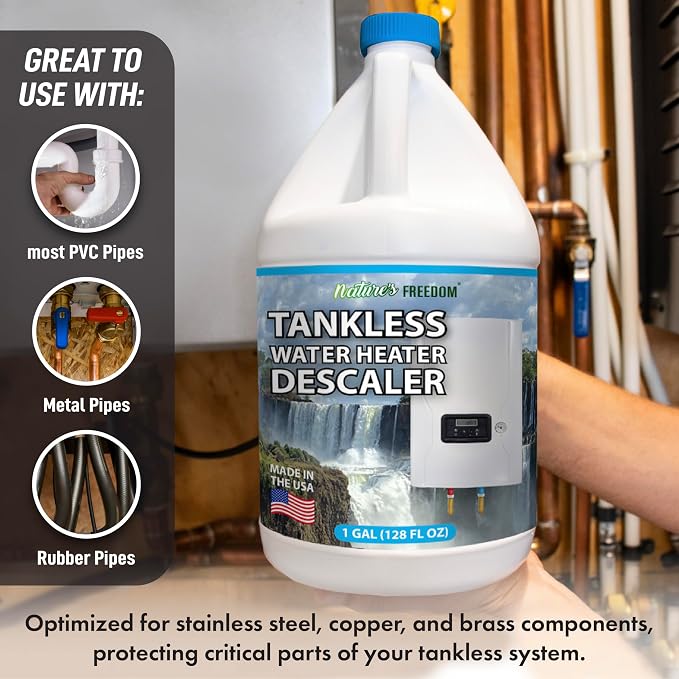 Nature's Freedom Tankless Water Heater Flush Descaler, Gallon – Professional - Image 5