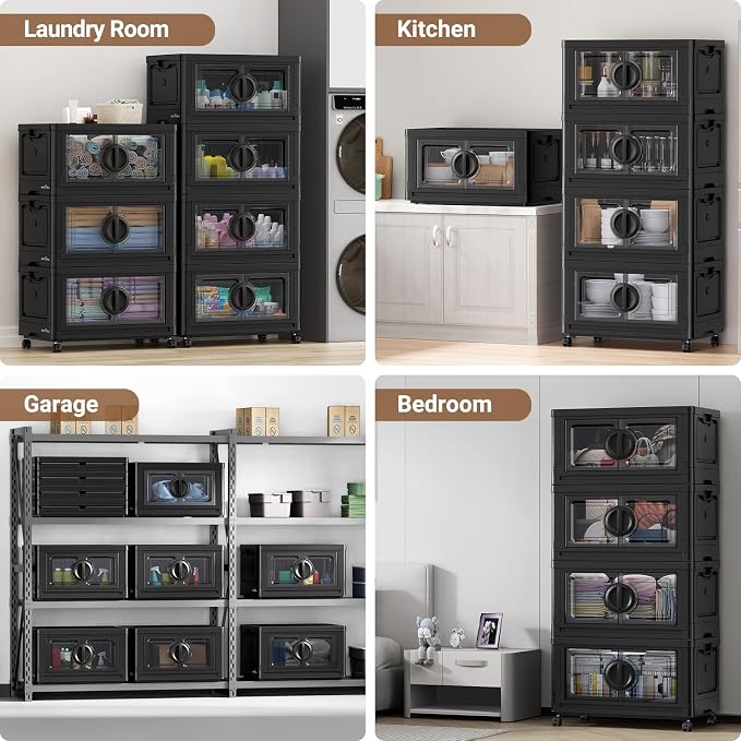 BROVIEW 480Qt Lockable Stackable Storage Bins - Image 7