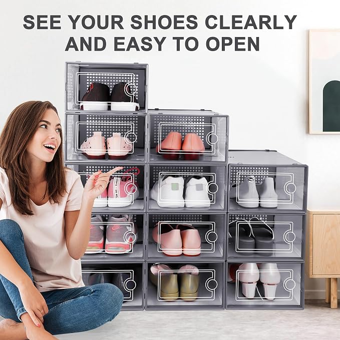 Kuject Large Shoe Organizers Storage Boxes - Image 6