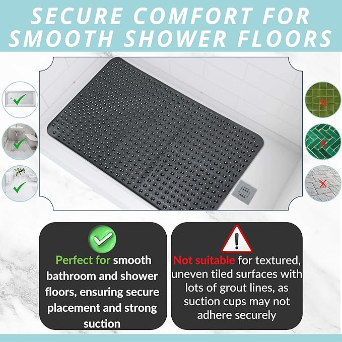 ENKOSI Extra Large Shower Mat Non Slip - Image 6