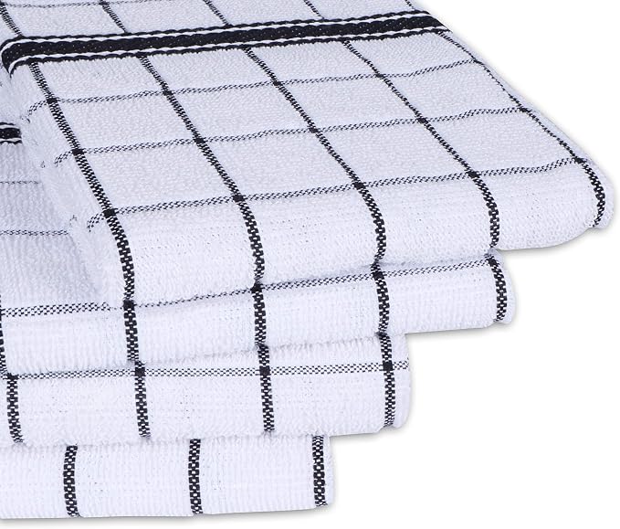 AMOUR INFINI Terry Cotton Kitchen Towels 4-Pack - Image 2