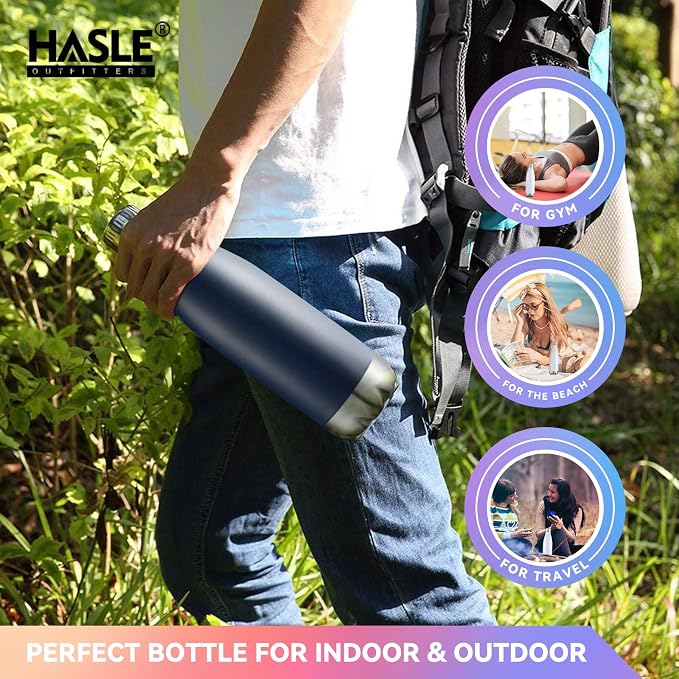 HASLE OUTFITTERS 17oz Stainless Steel Water Bottles, Vacuum Insulated Water - Image 6