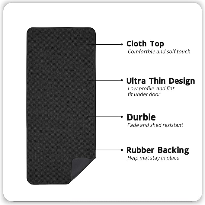 Bath Mat, Ultra Thin Bathroom Runner Rugs, Large Bath Mats - Image 2