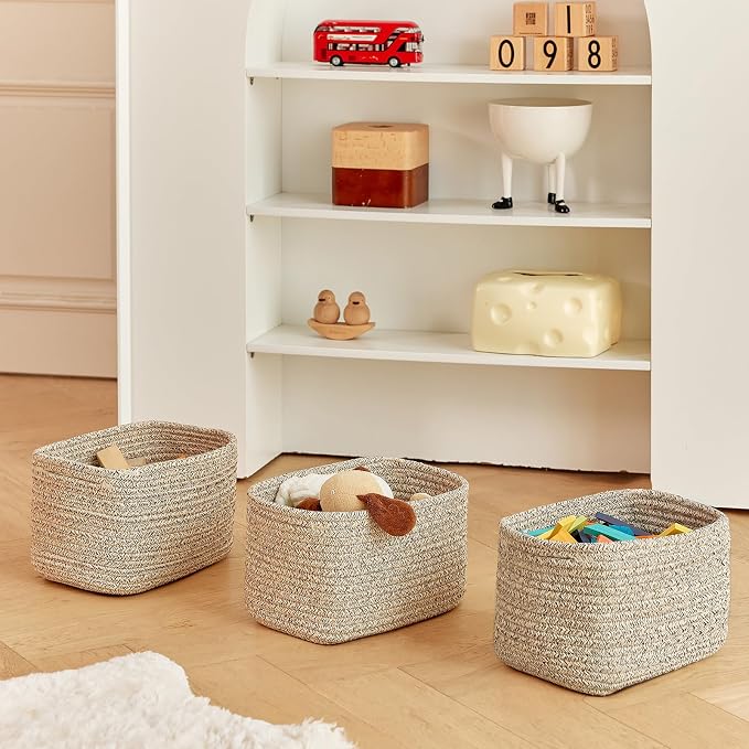 Small Cotton Rope Basket – Storage Bin - Image 3