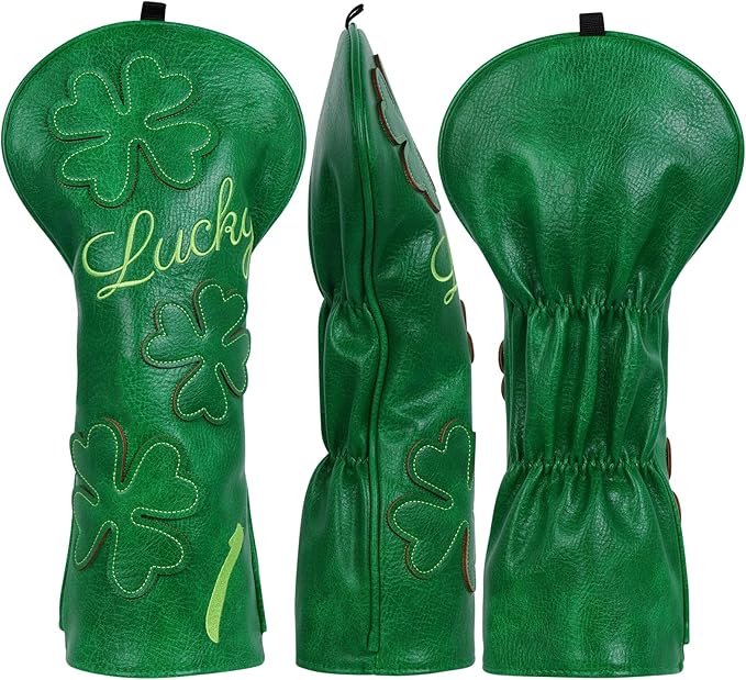 Golf Headcovers Golf Club Head Covers Four Leaf Clover Good Luck Charm - Image 4