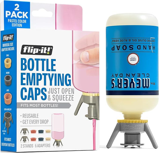 Flip-It! 2-Pack Premium Bottle Emptying Kit – No more wasted product by Flip-It