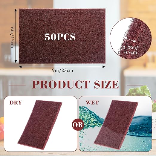 50 Pcs 7447 Fine General Purpose Scuff Pads 6 X 9 Inch Abrasive Hand Sanding - Image 3