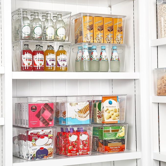 Vtopmart 10 Pack Clear Stackable Storage Bins - Image 4