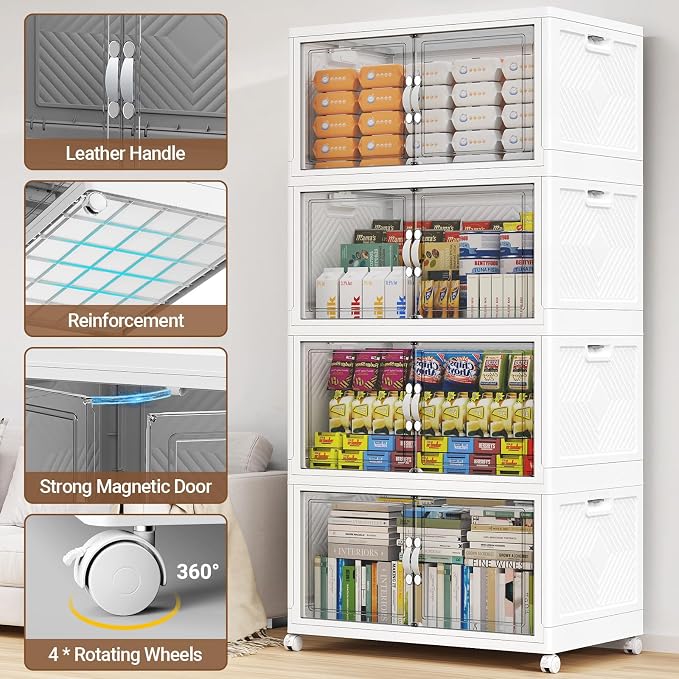 BROVIEW 300QT Extra Large Stackable Storage Bins, 75Gal Clear Plastic Closet - Image 5