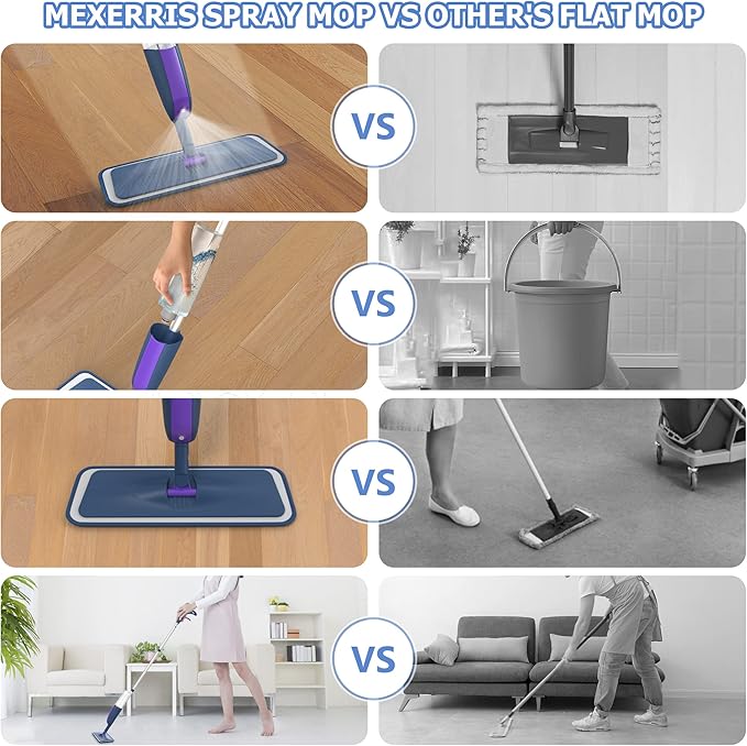 Spray Mops for Hardwood Floor Cleaning- MEXERRIS Microfiber Wet Jet Mops - Image 4