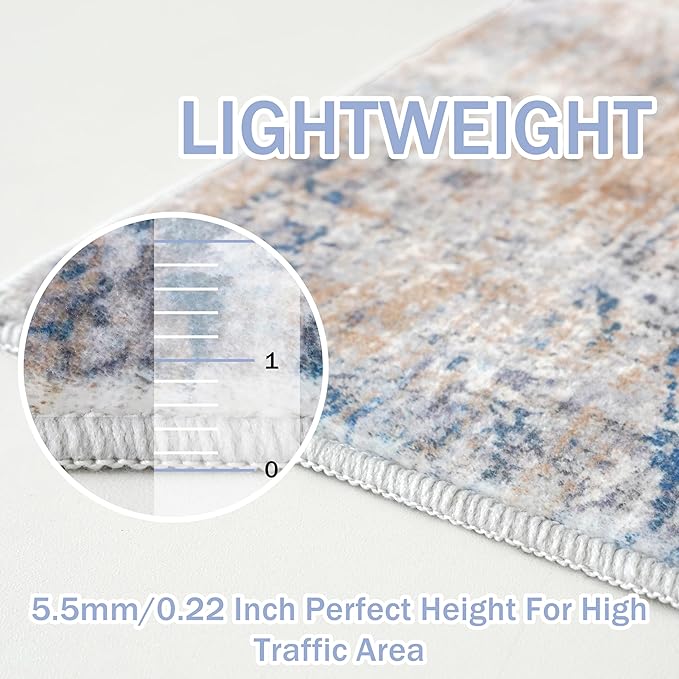 IOHOUZE Abstract Runner Rug 3x20 Ft Extra Long Washable Runners - Image 5