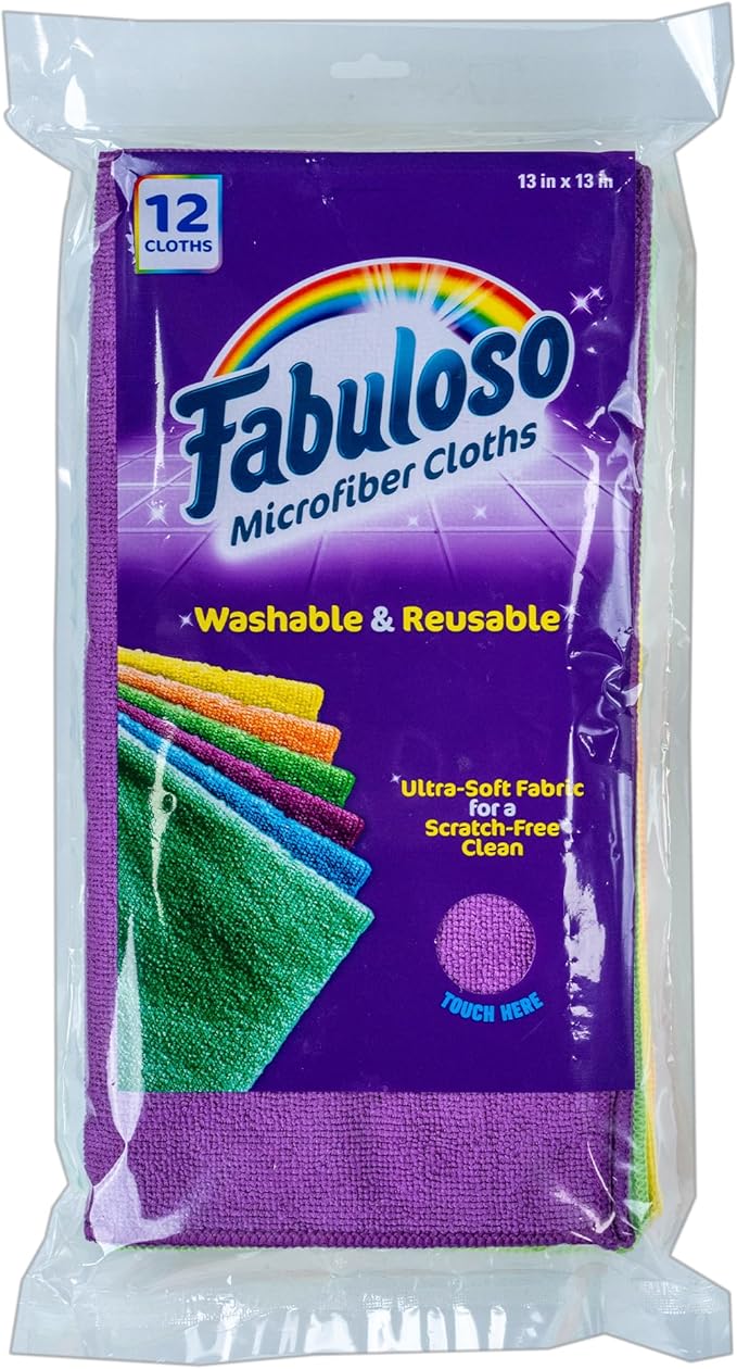 Fabuloso Microfiber Cleaning Cloths, Rainbow by Colgate-PalmoliveCommercial