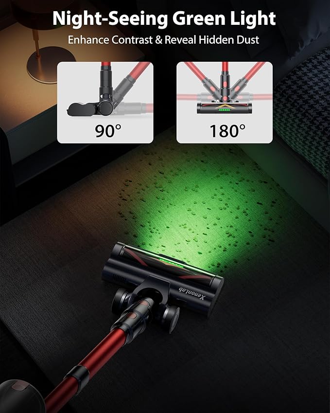 Cordless Vacuum Cleaner, 75Mins/48KPa/580W Self-Standing Vacuum Cleaners - Image 4