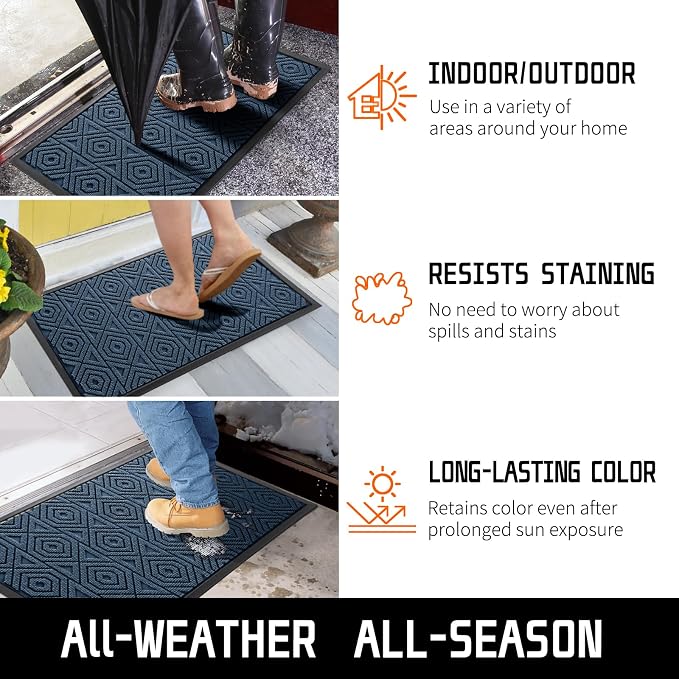 Yimobra Door Mat, Outdoor Indoor Entrance Welcome Mat, Heavy Entry Front Door - Image 6
