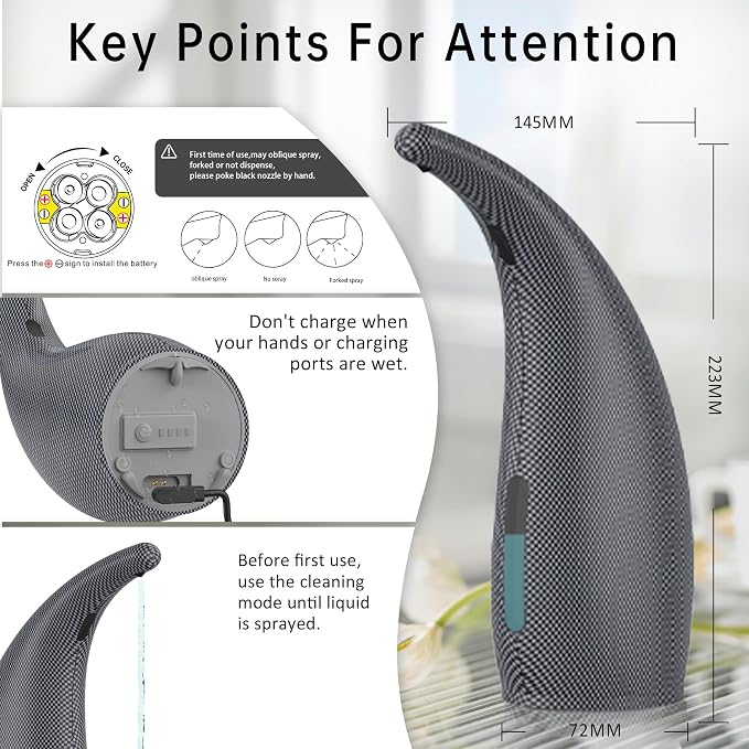 Adjustable Automatic Soap Dispenser Touchless, 4 Adjustable Levels Touchless - Image 3
