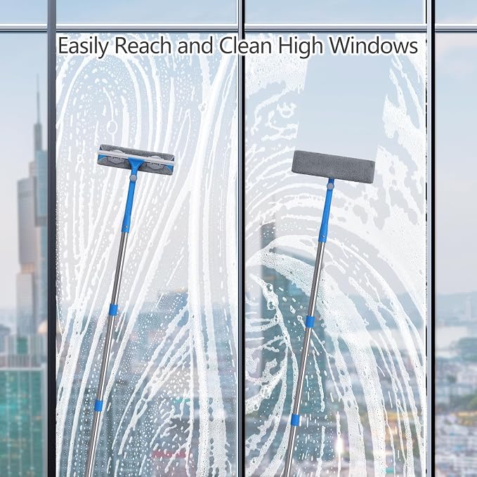 6.7 Feet Window Squeegee, 2-in-1 Window Cleaner Tool - Image 5