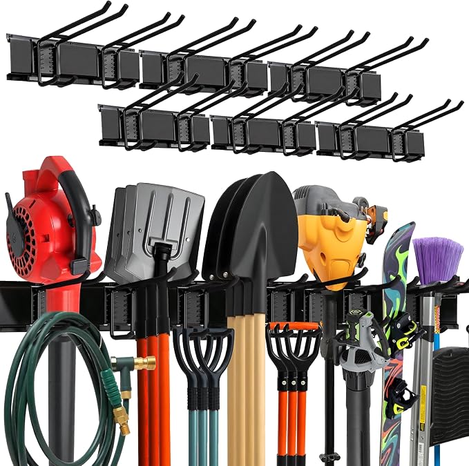 Garage Wall Organizer | 96" Heavy-Duty Tool Storage Rack | Adjustable by Tidyme