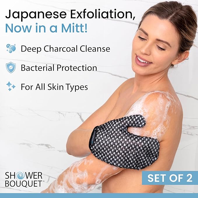 Japanese Exfoliating Mitt 2-Pack - Image 2