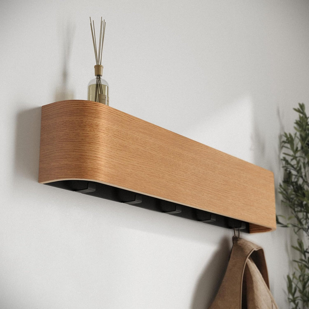 Kazai. Wall-Mounted Coat Rack 'Toke' - Modern Design Coat Rack with H...