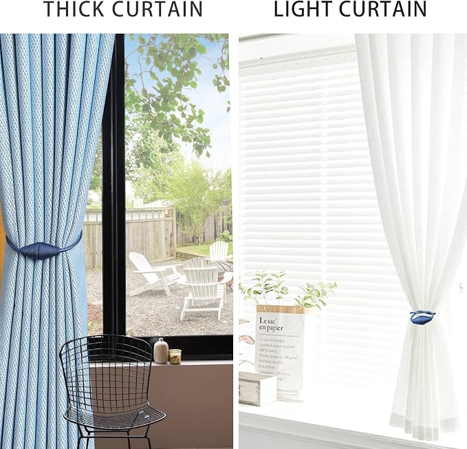 2 PCS Magnetic Curtain Tiebacks, European Style Convenient Drape Tie Backs - Image 7