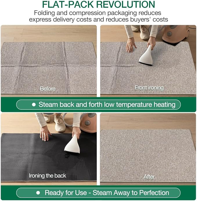 LUMI Ultra Thin Door Mat for Entryway, Low Profile Non Slip Rubber Backing - Image 3
