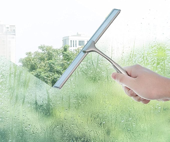 Shower Squeegee for Shower Doors 10 Inch Bathroom Squeegee for Windows - Image 2