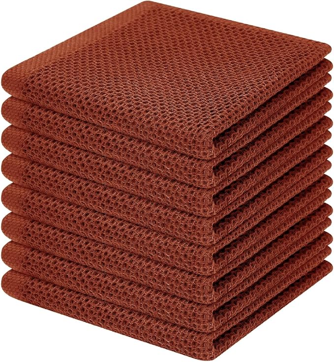 Homaxy 100% Cotton Waffle Weave Kitchen Dish Cloths, Ultra Soft Absorbent Quick by Homaxy