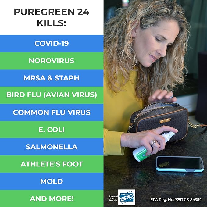 PureGreen24 Safe & Effective Disinfectant. Kills Deadly Germs including RSV - Image 2