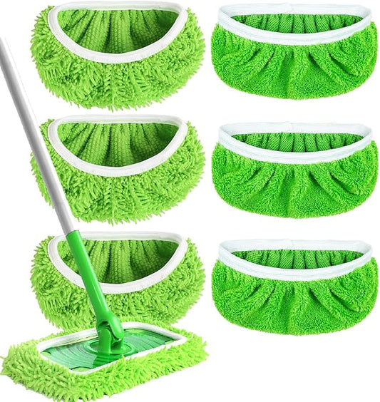 Reusable Microfiber Mop Pads Washable Wet Pads Compatible by Cleanwithoutthehassle