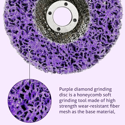 WICHEMI 10 Pack 4'' x 5/8'' Strip Discs Rust Remover Paint Stripping Wheel - Image 3