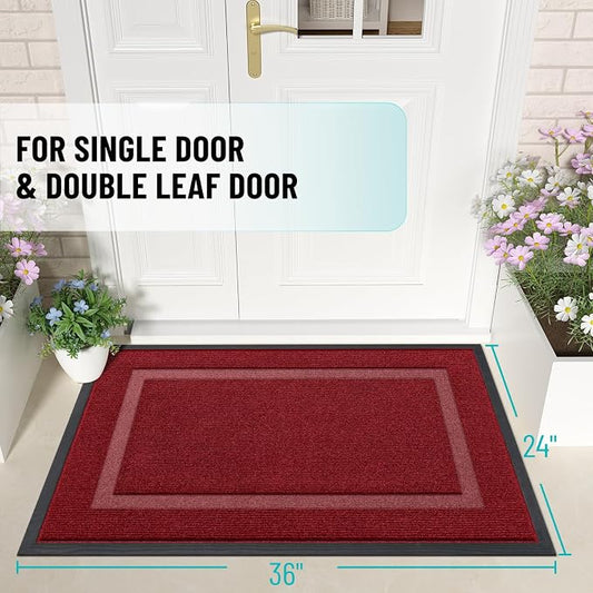 OLANLY Front Door Mat Indoor Outdoor Entrance, Waterproof All-Season, - Image 2