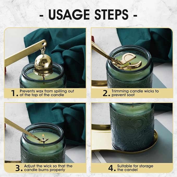 PATOISE 3 in 1 Candle Accessory Set, Candle Wick Trimmer Cutter Mini, Candle - Image 7