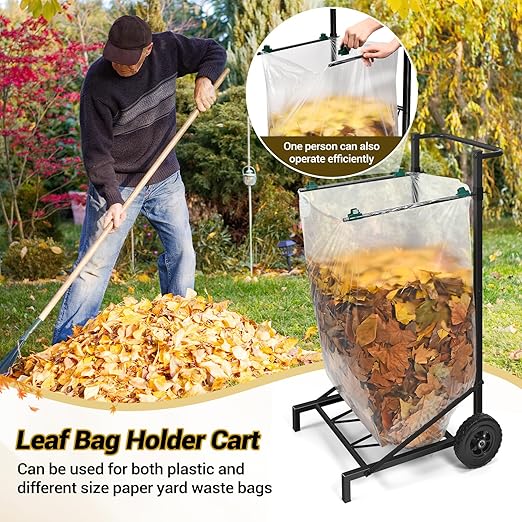 CAROD Trash Bag Holder, Adjustable Metal Leaf Bag Holder from 30-45 Gallon - Image 3
