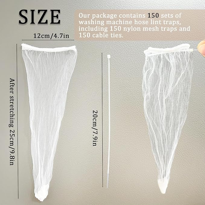 150 Pack Lint Traps for Washing Machine Hose - Image 5