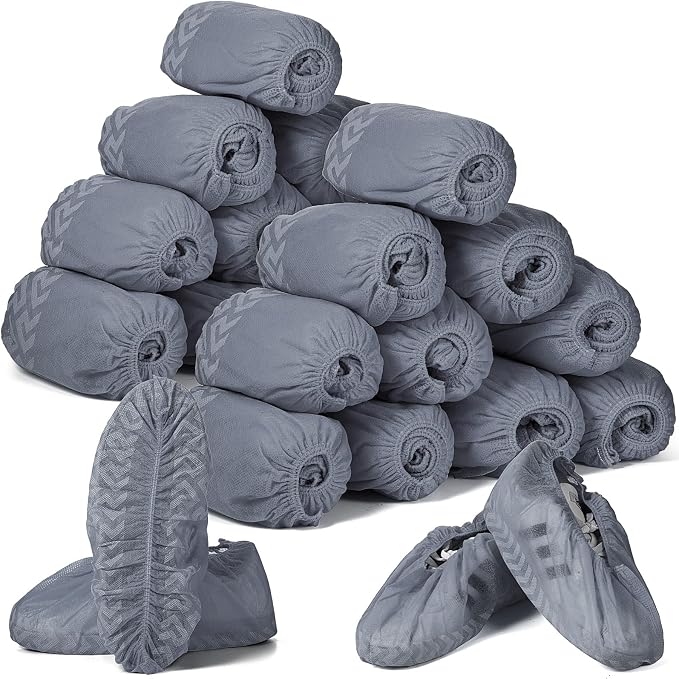Zhanmai 300 Pack Disposable Shoe Covers Non Slip Disposable Large Foot Booties by Zhanmai