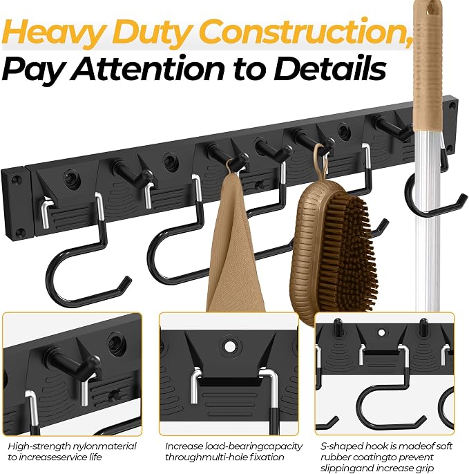51 Inch Garden Tool Organizer Wall Mount - Image 5