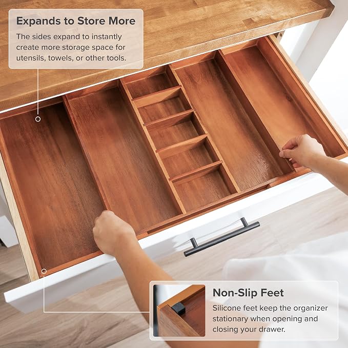 KitchenEdge Adjustable Kitchen Drawer Organizer - Image 6