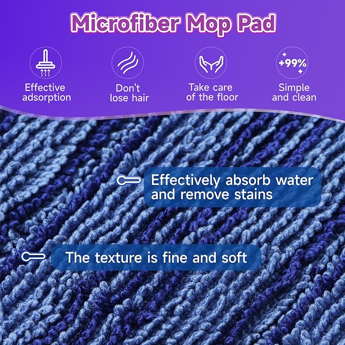 8 Pack Reusable Mop Pads Compatible - Image 4