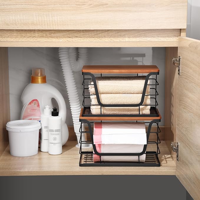 ALOCEO 2 Pack Stackable Storage Bins - Image 6