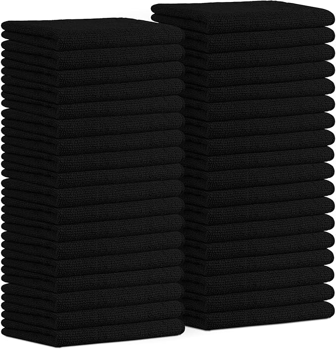 Avalon Towels Microfiber Cleaning Cloths Size 16" x 16", Highly Absorbent by AvalonTowels