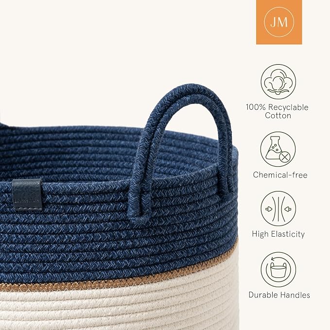 LA JOLIE MUSE Woven Basket Rope Storage Baskets - Image 5
