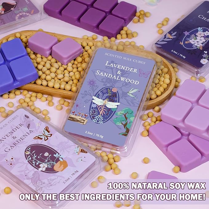 SCENTORINI Wax Melts, Wax Cubes Strong Scent, Long Lasting Lavender Scented - Image 3