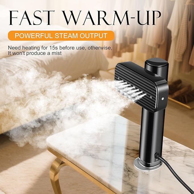 Steamer for Clothes, Portable Handheld Garment Steamer for Fabric Wrinkles - Image 3