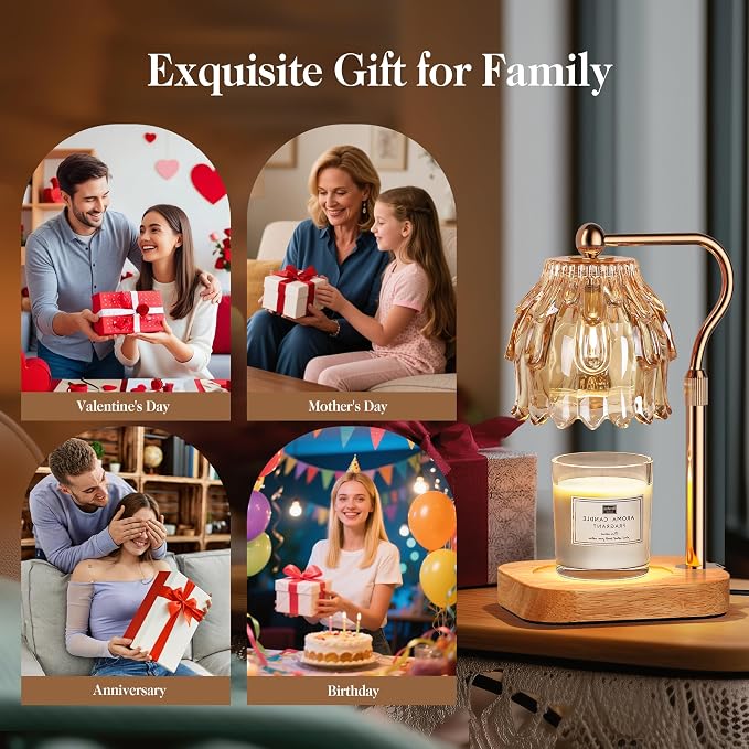 Candle Warmer Lamp with Timer Dimmer, Modern Wax Warmer - Image 8