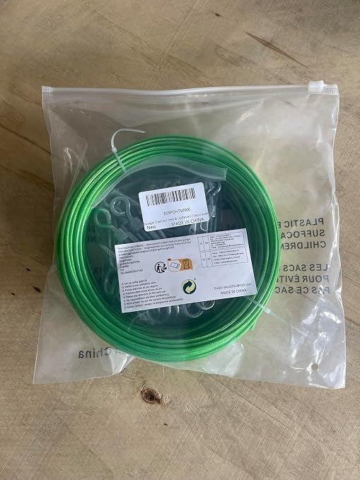 Turnbuckles for Cables Wire, 1/8" X 100Ft Green PVC Coated Wire Rope Kit - Image 8